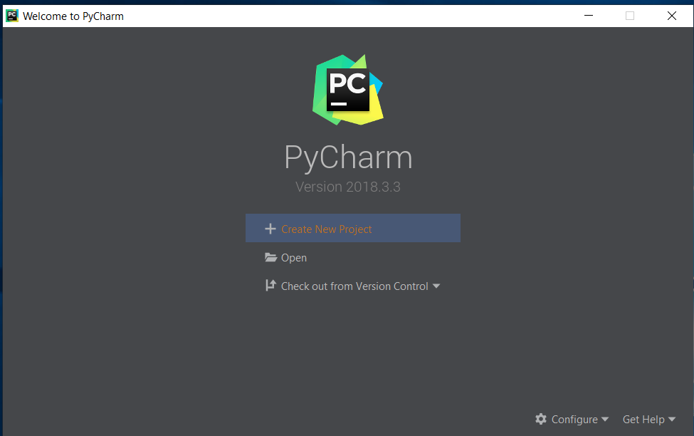 Pycharm Create New Project